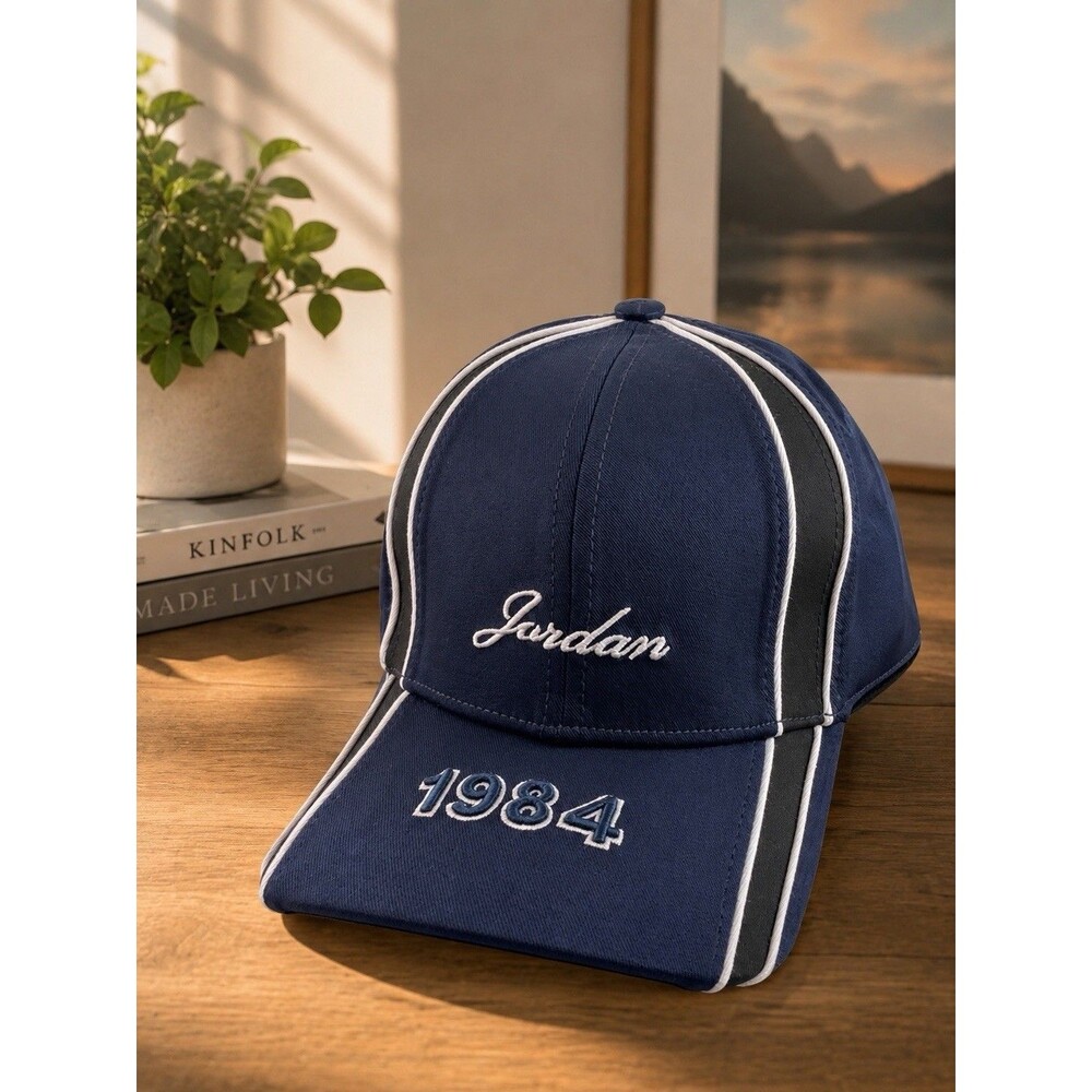 Jordan 1984 Navy Blue White Gray Embroidered Baseball Cap Hat